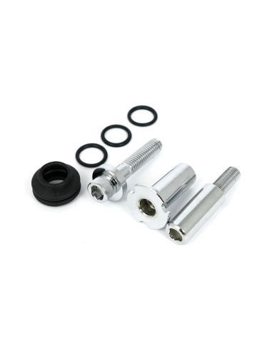 Kit montaggio pinza freno anteriore cromato per Dyna dal 1991 al 1999 rif OEM 44053-83B e 44053-92 