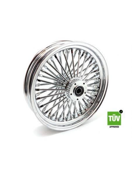 Ruota anteriore cromata Big Spoke 48 raggi 16”x 3,5” doppia flangia omologata TUV