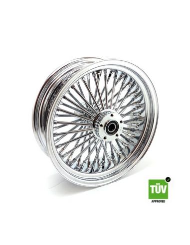 Big Spoke chrome rear wheel 48 spokes 16" x 5.5" double flange approved TUV