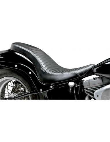 Saddle Le Pera cobra 2-UP pleated for Softail from 2006 to 2017 with 200 rubber