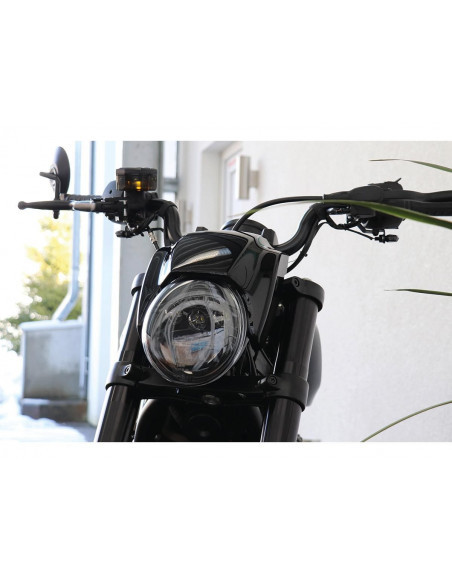 Faro anteriore moto universale Reno nero - Daniel accessori moto