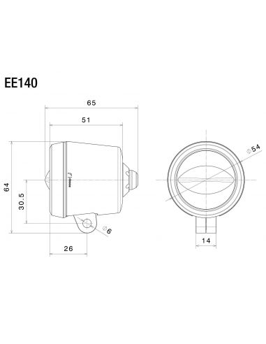 Black LED fog lights rizoma complete with 25.4 mm to 30 mm