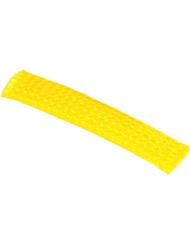 Stretch braided sheath inner diameter 9 mm (3/8") long 30 cm yellow color