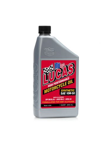 Olio sinbtetico Lucas 10W-50 per motore Harley Davidson Revolution Max 