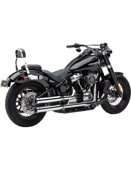 Marmitte Cobra 3” RPT Race Pro Slip-On per Softail dal 2018 al 2020 cromate con finalino nero