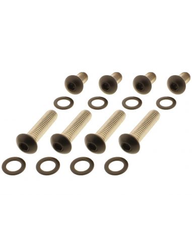 Kit of 8 x Matte Black Rear Fender Screws for 2018 to 2023 Softail