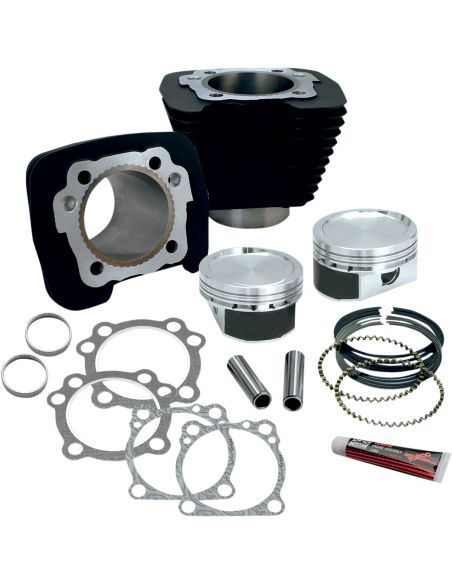 883 to 1200 conversion kit with black cylinders for Sportster 883 from 1986 to 2020