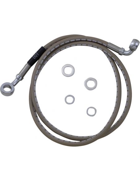 Sportster single disc stainless steel braided front brake hose
