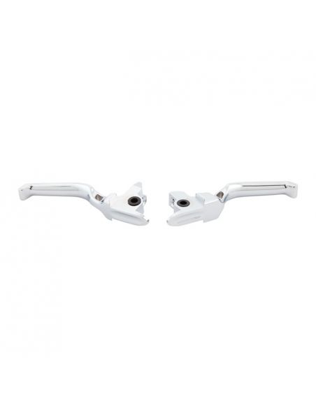 Arlen Ness Method Chrome SHORT Brake & Clutch Levers for 1996 thru 2014 Softail with Cable Clutch