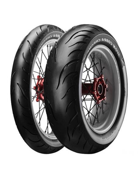Pair of avon cobra Chrome tires for Touring front 130-60-19 61V + rear 180-55-18 80H