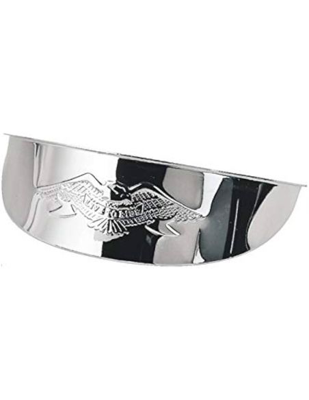 Chrome visor with eagle for 7" headlight for Softail