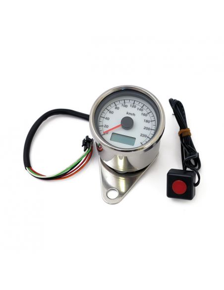 Electronic odometer diameter 60 mm with white background