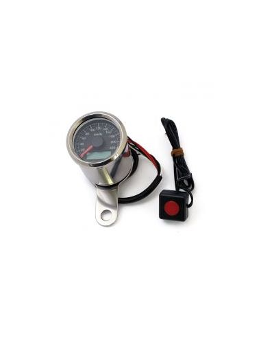 Electronic odometer diameter 48 mm with black background