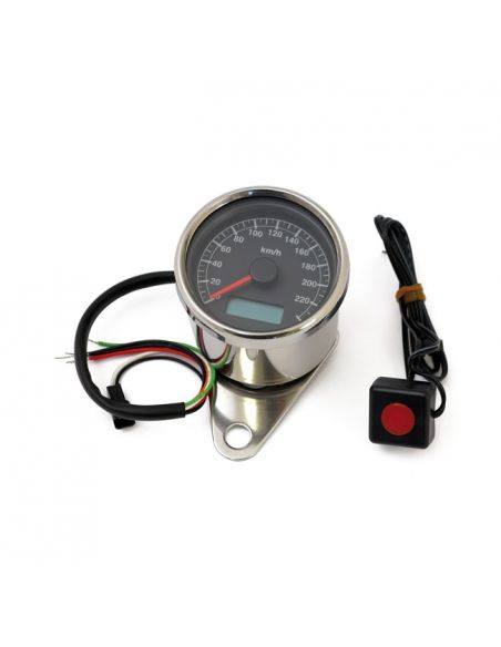 Electronic odometer diameter 60 mm with black background