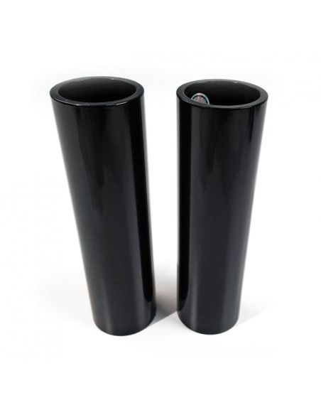 Gloss black CNC aluminium upper fork covers for V rod 2007 thru 2011