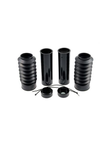 Complete kit Fork Covers 49 mm glossy black For Dyna from 2006 to 2017