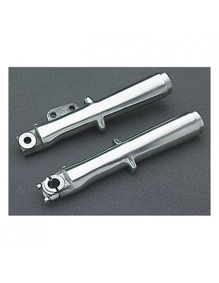 Pair of high-gloss fork knee-highs for FL shovel from 1977 to 1984 ref OEM 45828-77A and 45829-77A