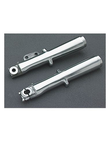 Pair of high-gloss fork knee-highs for FL shovel from 1977 to 1984 ref OEM 45828-77A and 45829-77A