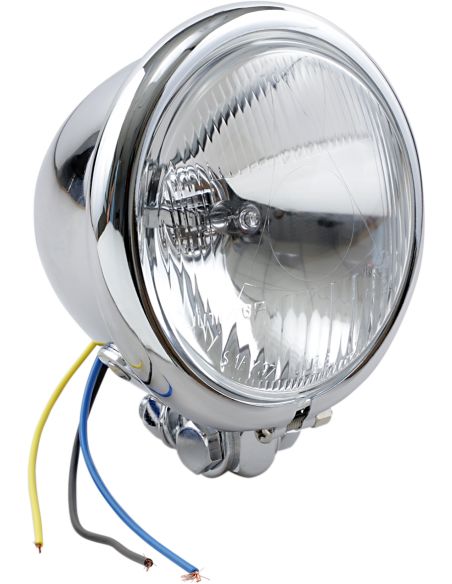 Headlight 4 1/2" Bates approved chrome halogen bulb 55 watt