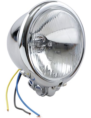 Faro anteriore 4 1/2" Bates omologato cromato lampadina alogena 55 watt