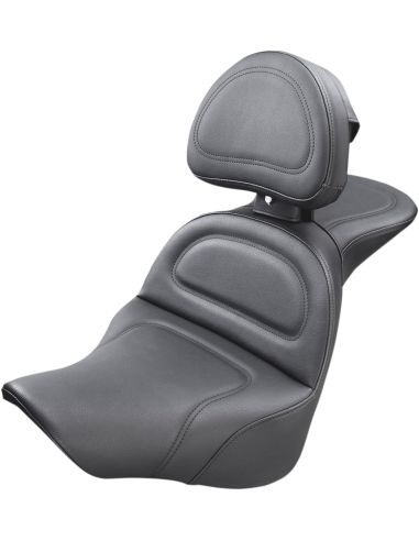 Saddlemen Explorer Two-Seater Saddle with Gel and Pilot Backrest for Fat Boy from 2018 to 2024