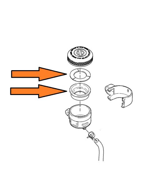 Kit guarnizione vaschetta pompa freno posteriore per Sportster dal 2004 al 2006 rif OEM 42818-04