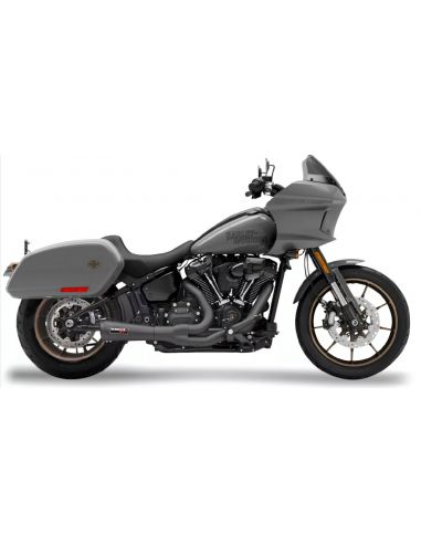 2-into-1 bassani Road Rage 2 Ripper Short Exhaust black for 2018 thru 2024 Softail