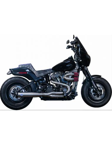 2-into-1 exhaust bassani Superstreet satin for 2018 thru 2024 Softail