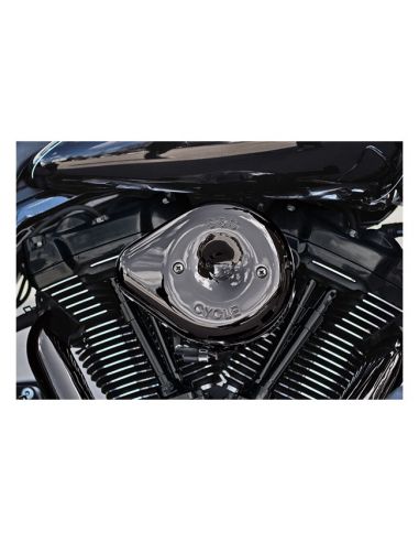 S&S Stealth Teardrop CHROME Air Filter for 2018 to 2024 Softal