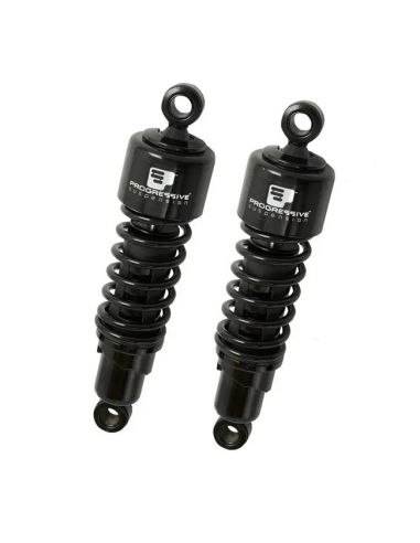 12'' black shock absorbers Progressive Suspension 412 reinforced spring for Sportster 04-20