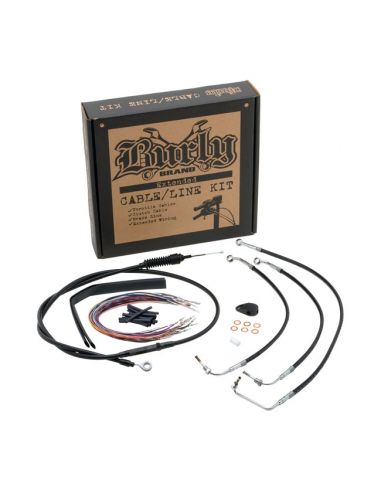 Kit cavi per manubrio 14'' (33cm) neri per Touring Road King dal 2014 al 2016 con ABS