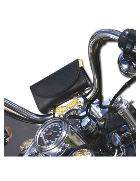 Borsello vigili del fuoco - porta attrezzi nero - Franco Cuoio - Borse per  Harley, Triumph